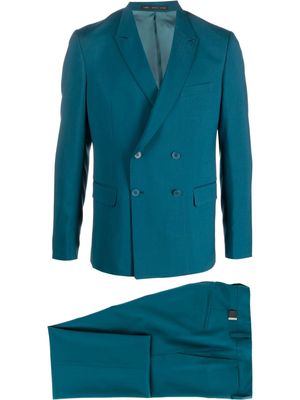 Low Brand double-breasted wool suit - Blue