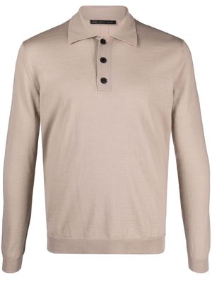 Low Brand fine-knit merino wool polo shirt - Neutrals