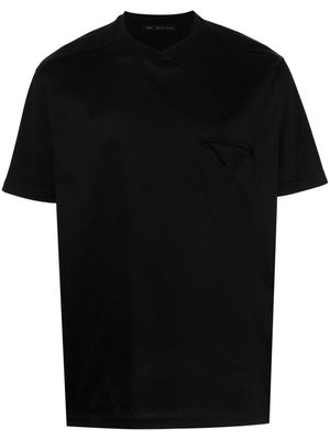 Low Brand flap-pocket panelled T-shirt - Black