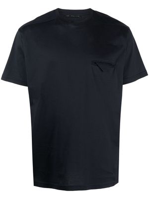 Low Brand flap-pocket panelled T-shirt - Blue