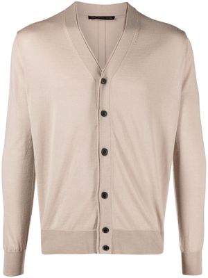 Low Brand layered V-neck wool cardigan - Neutrals