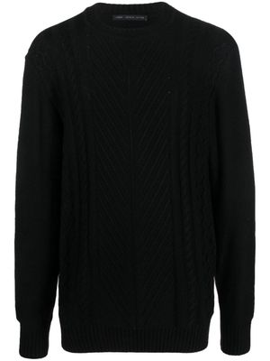 Low Brand long-sleeve cable-knit jumper - Black