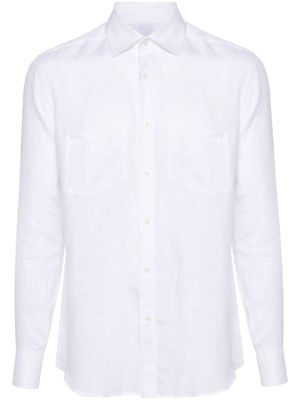 Low Brand long-sleeve linen shirt - White