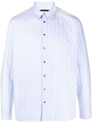 Low Brand padded long-sleeve shirt - Blue