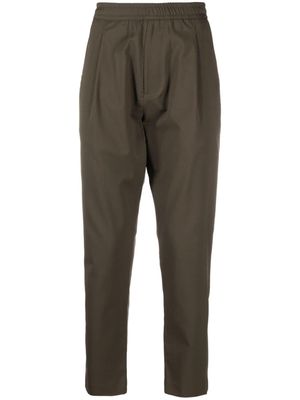 Low Brand pleated elasticated tapered trousers - Green