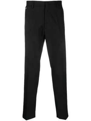 Low Brand pressed-crease cropped trousers - Black