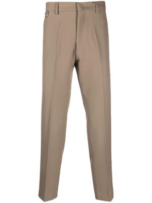 Low Brand pressed-crease cropped trousers - Neutrals