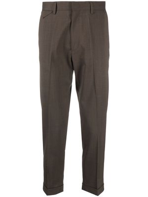 Low Brand pressed-crease tailored trousers - Brown