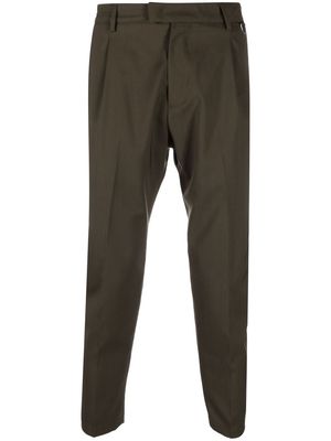 Low Brand straight-leg cropped trousers - Green