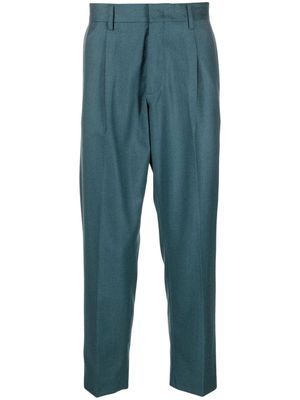 Low Brand tapered-leg virgin wool trousers - Green