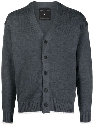 Low Brand V-neck merino-wool cardigan - Grey
