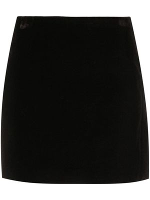 Low Classic A-line velvet miniskirt - Brown