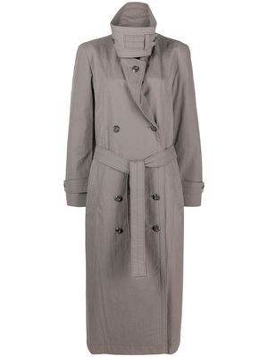 Low Classic belted cotton trench coat - Grey