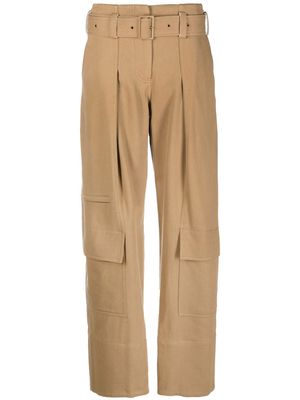 Low Classic belted wide-leg trousers - Neutrals