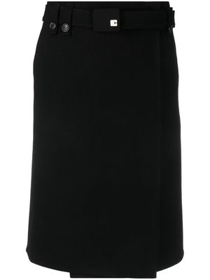 Low Classic belted wrap midi skirt - Black