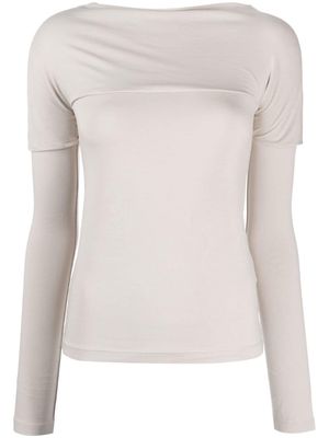 Low Classic boat-neck jersey top - Neutrals