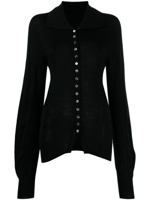 Low Classic button-up wool cardigan - Black