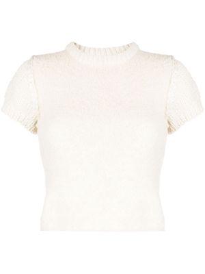 Low Classic cap-sleeves wool-blend jumper - White