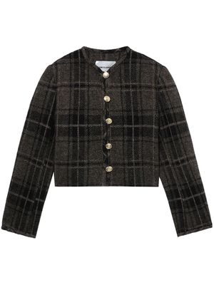 Low Classic checkered cropped jacket - Brown