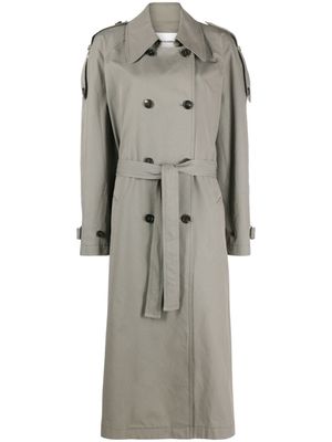 Low Classic cotton-blend canvas trench coat - Green