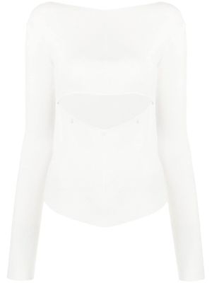 Low Classic cut-out detail long-sleeve top - White