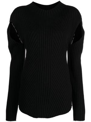 Low Classic cut-out ribbed-knit jumper - Black