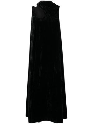 Low Classic cut-out velour dress - Black