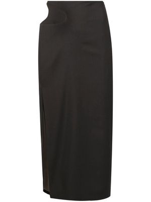 LOW CLASSIC cutout-side pencil skirt - Black