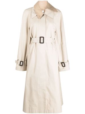 Low Classic detachable-collar belted trench-coat - Neutrals