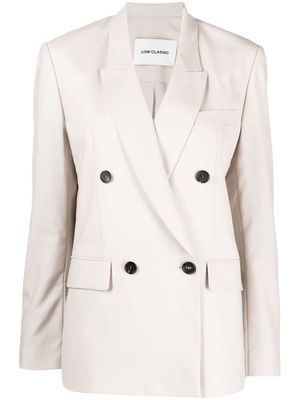 Low Classic double-breasted wool blazer - Neutrals