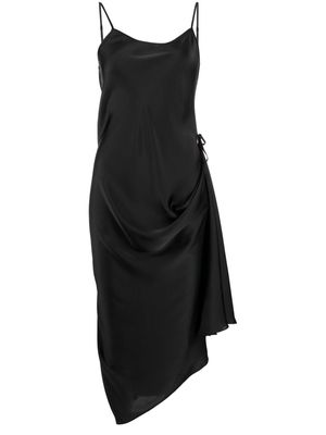 Low Classic drawstring slip midi dress - Black