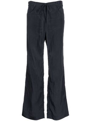 Low Classic drawstring-waist crinkled trousers - Blue