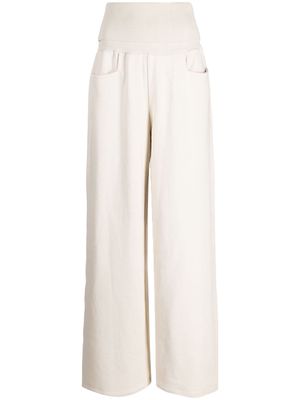 Low Classic elasticated-waist cotton trousers - Yellow