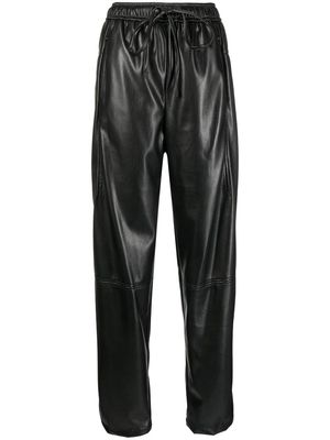 Low Classic faux-leather drawstring trousers - Black