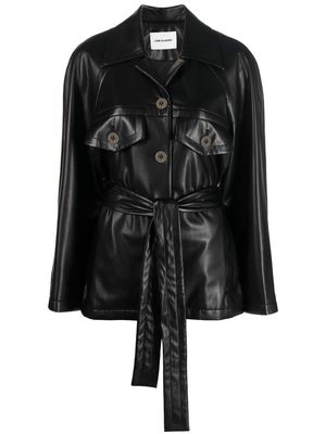 Low Classic faux-leather flap-pocket jacket - Black