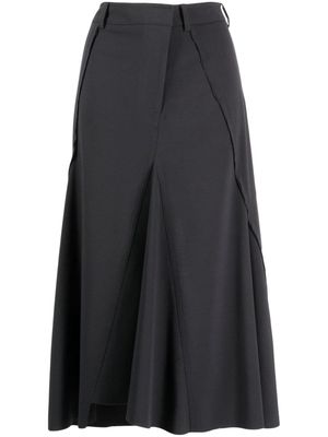 Low Classic high-waist midi skirt - Grey