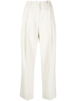 Low Classic high-waisted pleated trousers - Neutrals