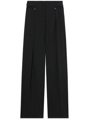 Low Classic high-waisted wool tailored trousers - Black