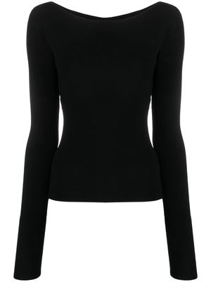 Low Classic knitted long-sleeve top - Black