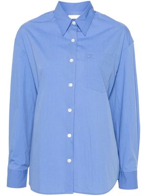 Low Classic logo-embroidered long-sleeve shirt - Blue