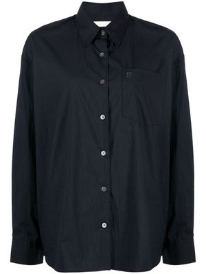 Low Classic logo-embroidered poplin shirt - Blue