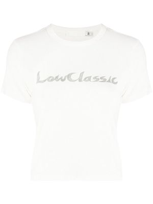 Low Classic logo-print ribbed T-shirt - White