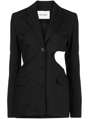 Low Classic notched-lapels cut-out detailing blazer - Black