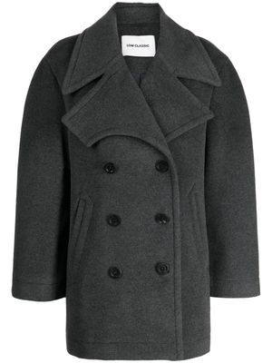 Low Classic notched-lapels double-breasted coat - Grey