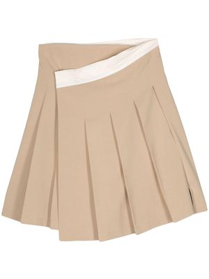 Low Classic pleat-detail wrap skirt - Neutrals
