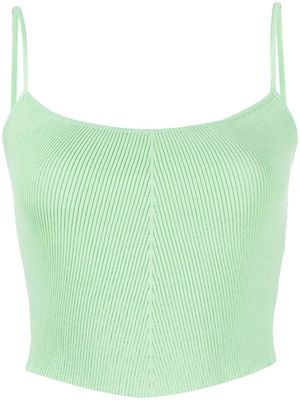 Low Classic ribbed cropped camisole top - Green