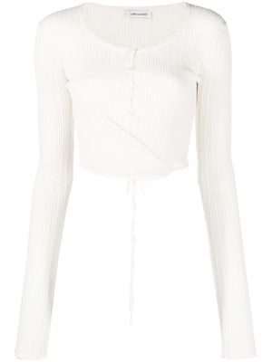 Low Classic ribbed-knit cropped cardigan - Neutrals