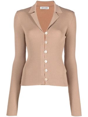 Low Classic ribbed-knit V-neck cardigan - Neutrals