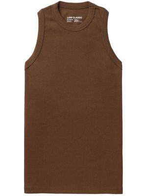 Low Classic round-neck cotton top - Brown