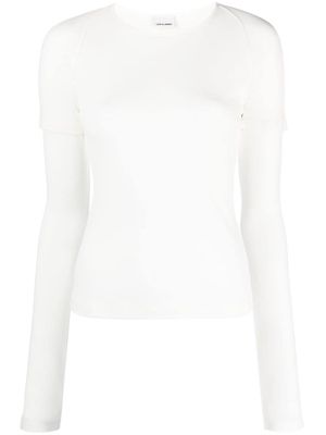Low Classic semi-sheer knitted top - White